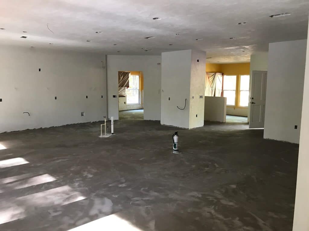 Floor Removed from Large Room in Florida