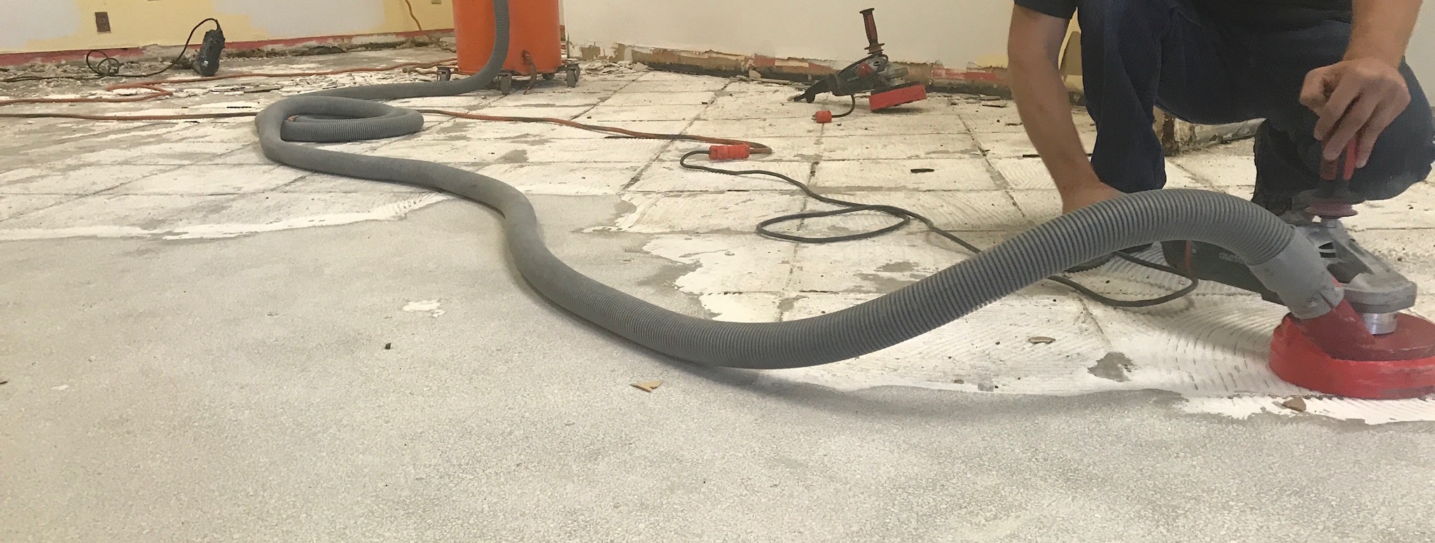 Images of dustless floor removal